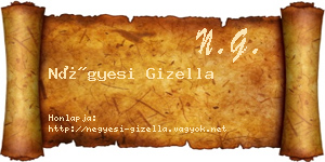 Négyesi Gizella névjegykártya