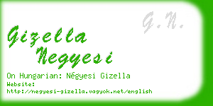gizella negyesi business card
